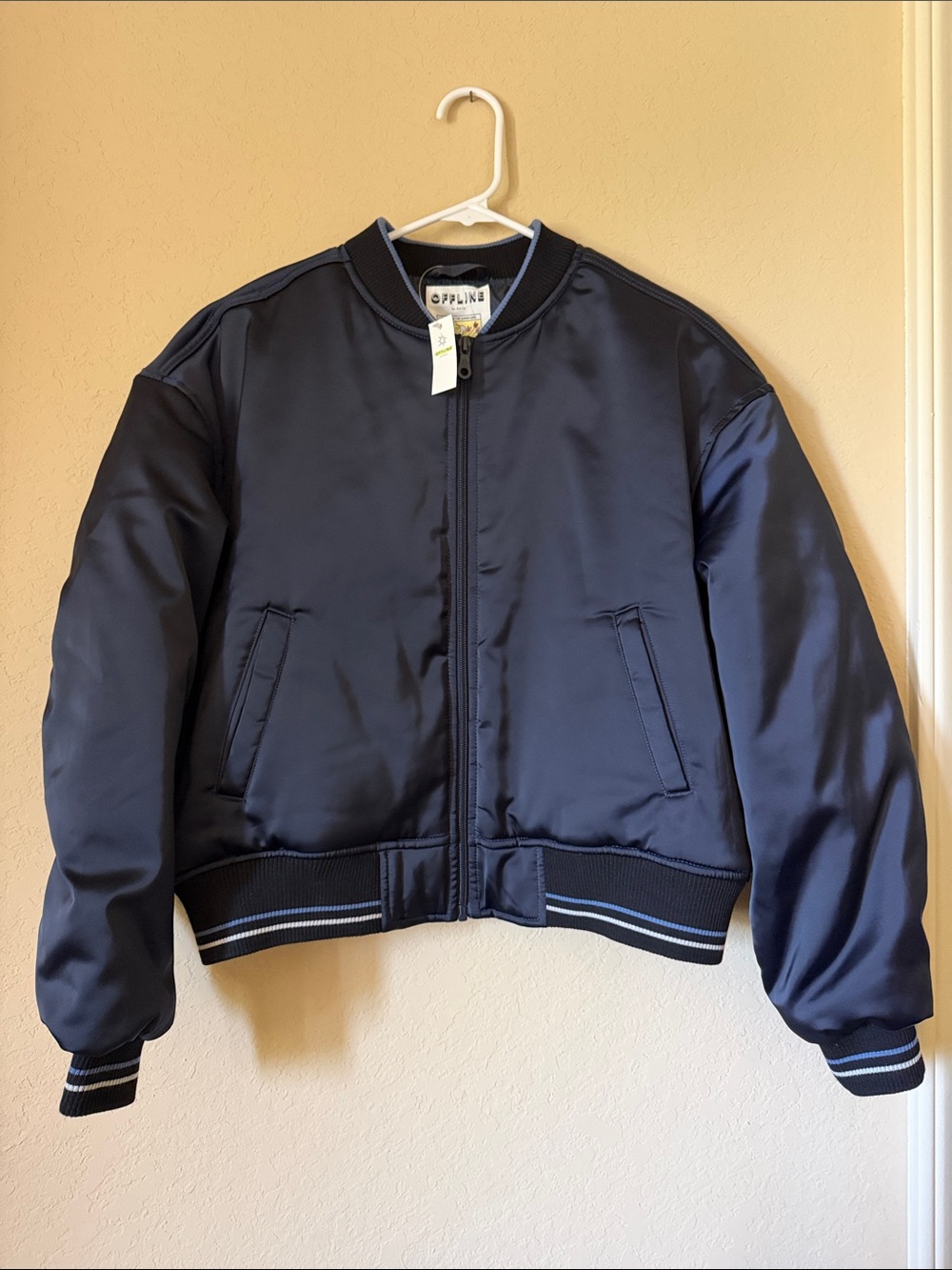 Aerie Offline satin bomber jacket